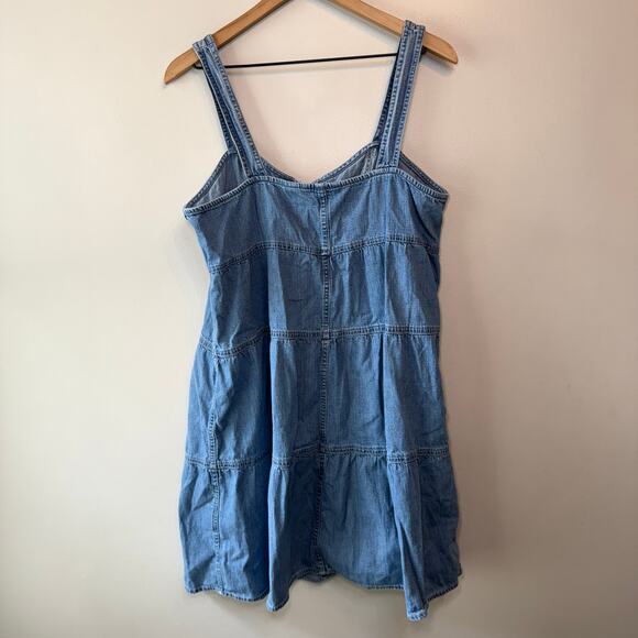 Levi's Women's Sleeveless Button Tiered Denim Dress Size X-Large - Picture 6 of 7